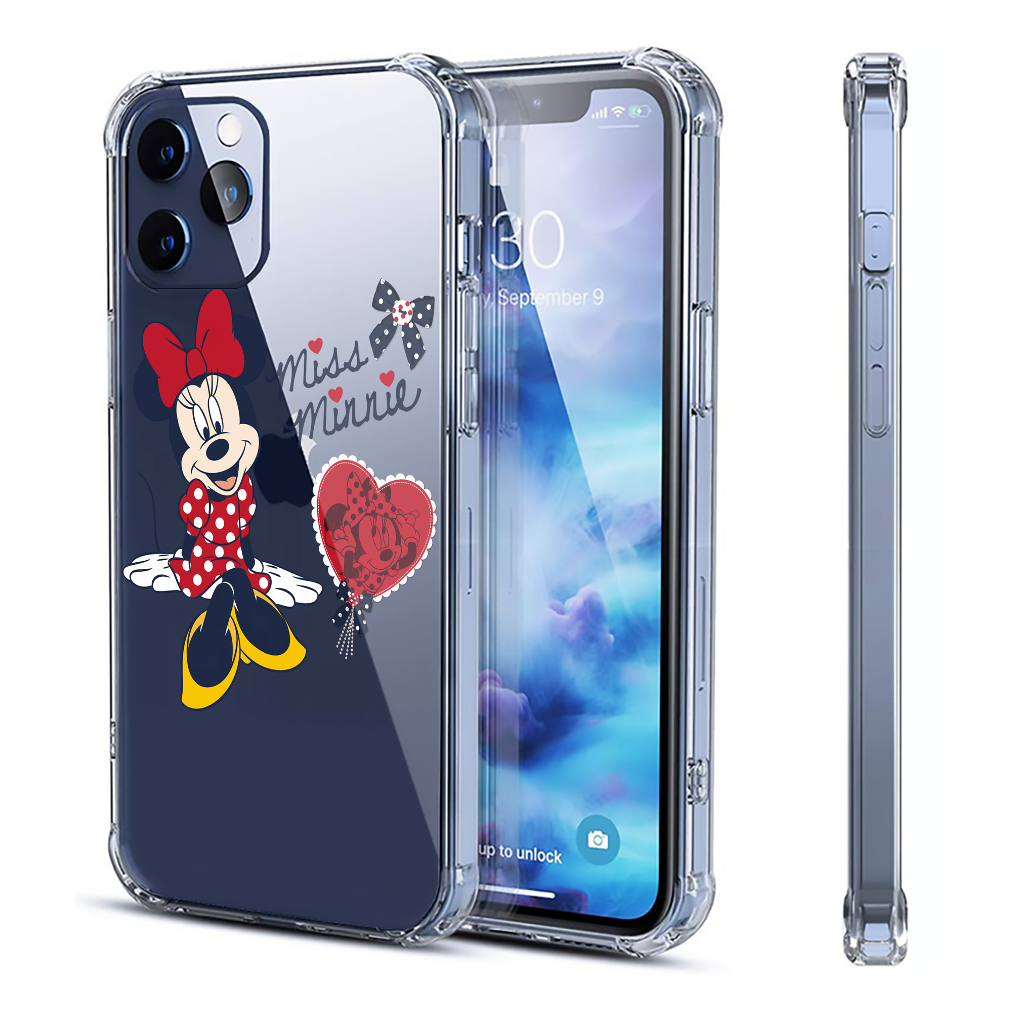 （画像用） ミッキーマウス Mickey Mouse 【iPhone 12シリーズ対応】透明スマホケース（クリアソフトケース）